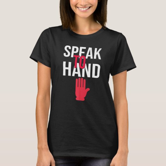 T-shirt Parle à la main pour introduire (Devant)