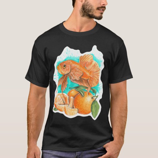 T-shirt Parle à mon poisson et il répond (Devant)