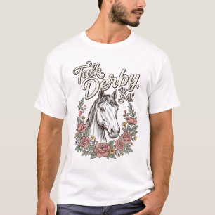 T-shirt Parle Derby à Moi Fleur Cheval Vintage Chemise_1