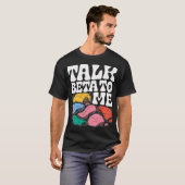 T-shirt Parle-moi de bêta, drôle d'escalade de rocher (Devant entier)