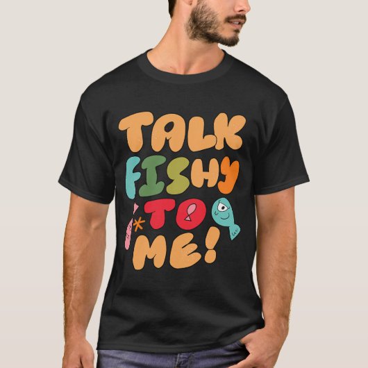 T-shirt Parle-moi de poisson (Crème) (Devant)