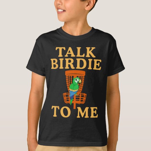 T-shirt Parle Oiseau à Moi Disc Golf Drôle Graphique Perro (Devant)