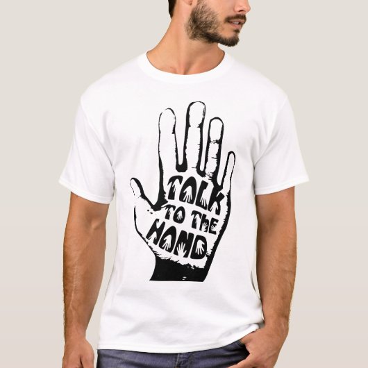 T-shirt Parler À La Main (Devant)