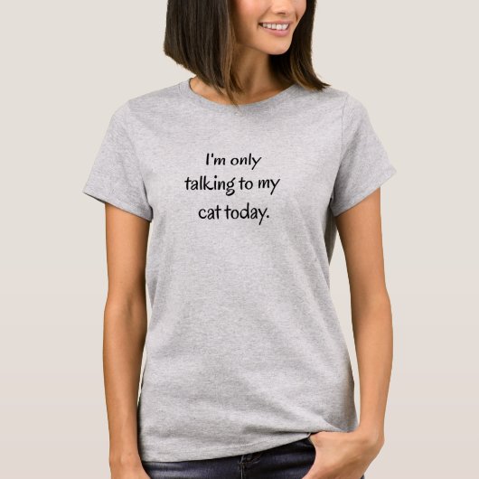 T-shirt Parler à mon chat (Devant)