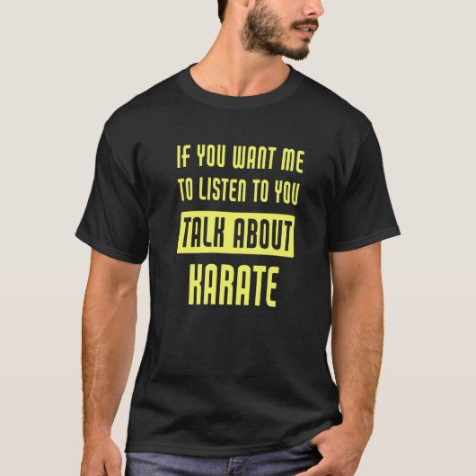 T-shirt Parler de karaté (Devant)