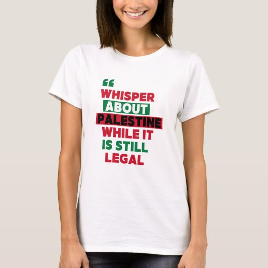 T-SHIRT PARLER DE LA MARCHANDISE PALESTINIENNE (Devant)