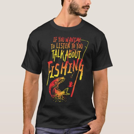 T-shirt Parler de pêche (Devant)