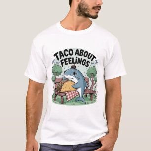 T-shirt Parler de sentiments Funny Shark Humeur