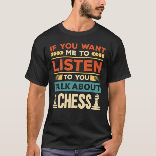 T-shirt Parler des échecs (Devant)
