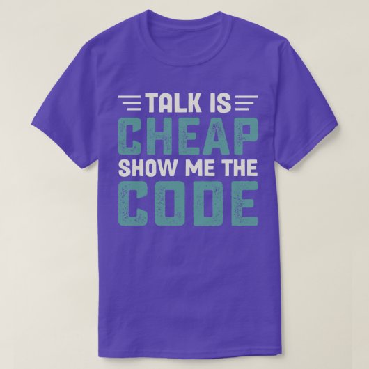 T-shirt Parler est pas cher Montrez-moi le code (Design devant)