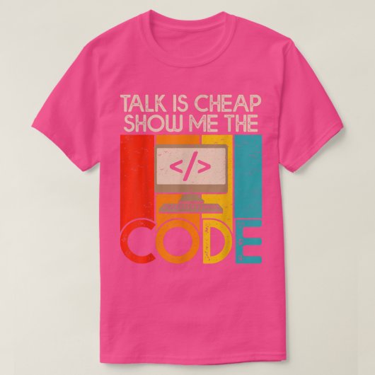 T-shirt Parler est pas cher Montrez-moi Le Code Computer S (Design devant)
