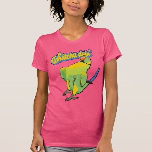 T-shirt Parler Indien Ringneck Parrot Funky Bird Cool anim (Devant)