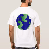 T-shirt Parles-tu irlandais ? en irlandais. Avec globe (Dos)