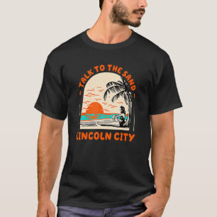 T-shirt Parlez À Sand Lincoln City Beach Oregon Ocean S