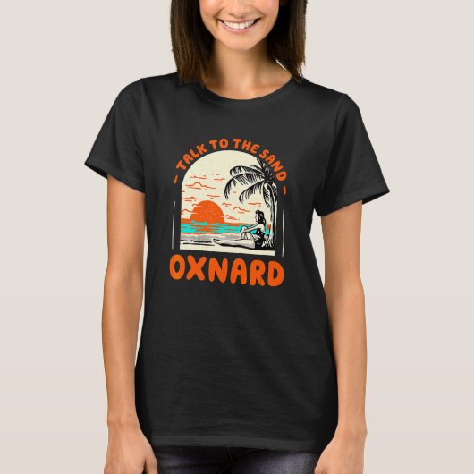 T-shirt Parlez À Sand Oxnard Beach California Ocean Sum (Devant)