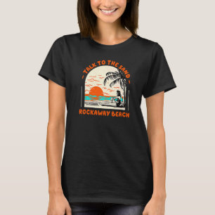 T-shirt Parlez À Sand Rockaway Beach Ocean Oregon Beach