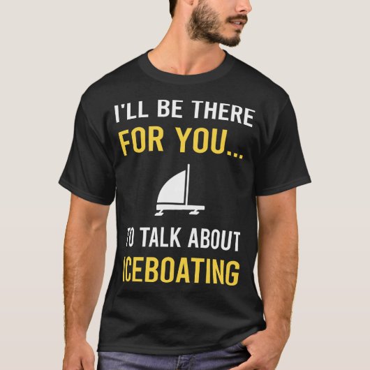 T-shirt Parlez de course de bateau à glace (Devant)