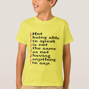 T-shirt Parlez les chemises des enfants