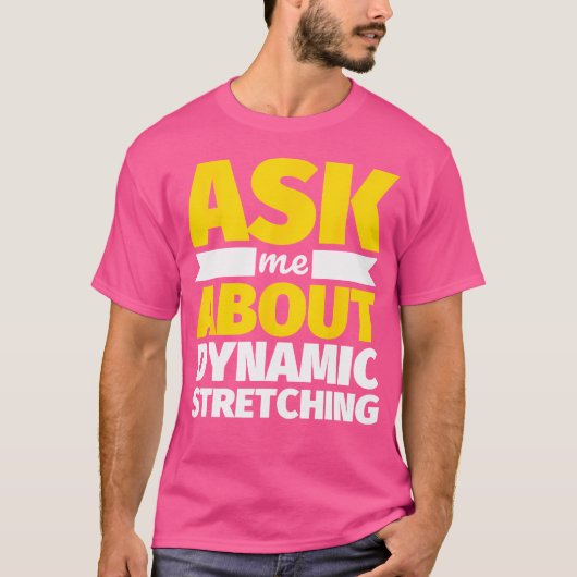 T-shirt Parlez-moi de l'étirement dynamique drôle d'haltér (Devant)