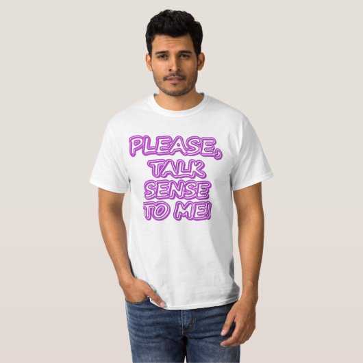 T-shirt "Parlez-Moi Sens, S'Il Vous Plaît !" Un Design Sym (Devant entier)
