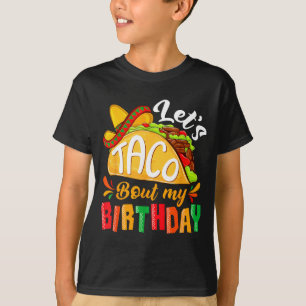 T-shirt Parlons taco d'anniversaire drôle de fête mexicain