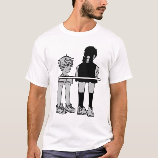 T-shirt Parmi nous Denji & Asa (Devant)