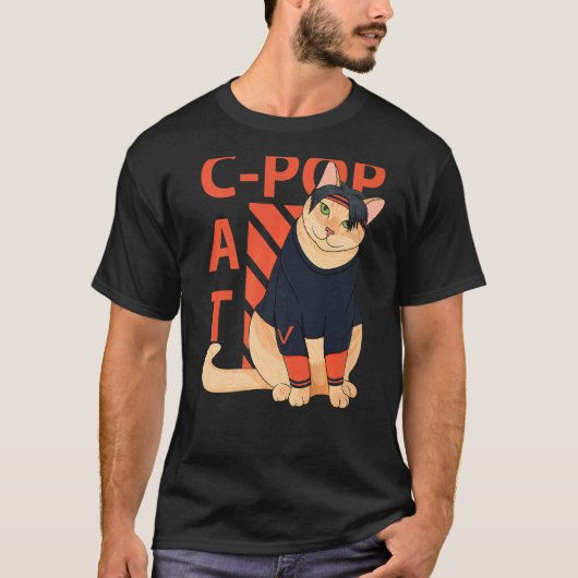 T-shirt Parodie de chat pop coréen garçon coréen (Devant)