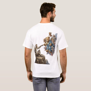 T-shirt parodie de la Création d'Adam par Funny Mo