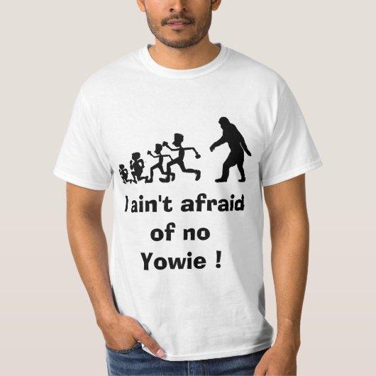 T-shirt Parodie drôle de Yowie sur l'évolution (Devant)