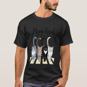 T-shirt Parodie Passage pour Chat Meow Route Style Drôle A