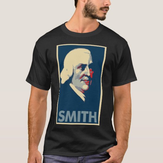 T-shirt Parodie politique d'affiche d'Adam Smith (Devant)