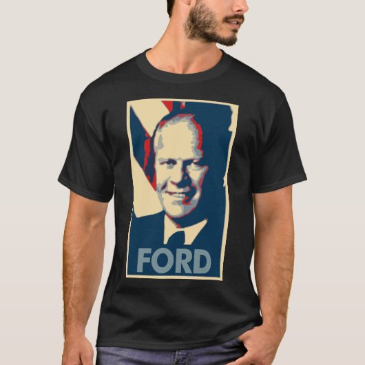T-shirt Parodie politique d'affiche de Gerald Ford (Devant)