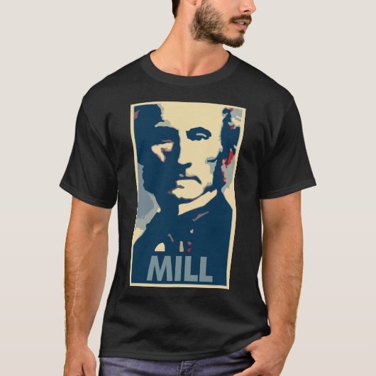 T-shirt Parodie politique d'affiche de John Stuart Mill (Devant)