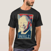 T-shirt Parodie politique d'affiche de Tim Walz (Devant)
