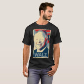 T-shirt Parodie politique d'affiche de Tim Walz (Devant entier)