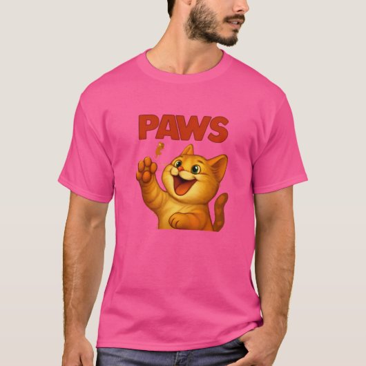 T-shirt parodique pour chat et souris PAWS (Devant)
