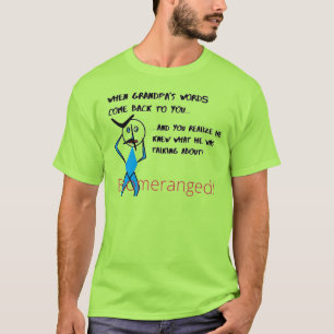 T-shirt Paroles de grand-père vert citron - Boomeranged
