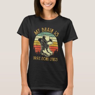 T-shirt Paroles de la chanson My Brain Is 99 Musique cou