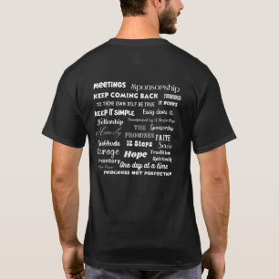 T-shirt Paroles et slogans de rétablissement en 12 étapes