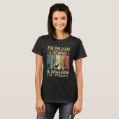 T-shirt Parrain Chasseur Parrain Chasseur Chasse Humour Fa (Devant entier)
