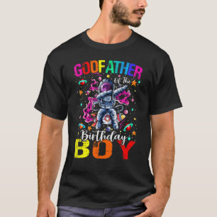 T-shirt Parrain De L'Anniversaire Garçon Astronaut Boy Spa