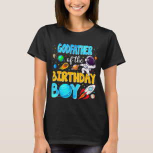 T-shirt Parrain de l'astronaute spatial garçon de la fête