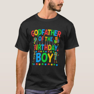 T-shirt Parrain du garçon qui fête son anniversaire Puzzle