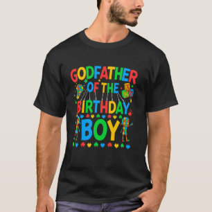 T-shirt Parrain du garçon qui fête son anniversaire Puzzle