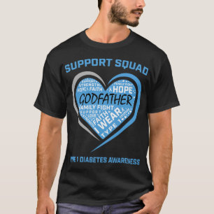 T-shirt Parrain Type 1 Sensibilisation au diabète Godgirl