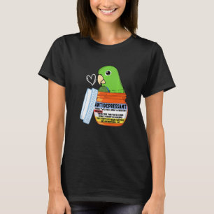 T-shirt Parroquet doux antidépresseur I Parrotlet vert