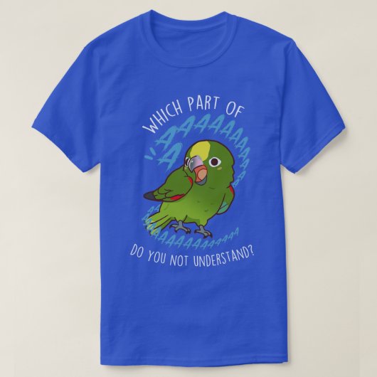T-shirt Parrot Aaaa Amazon couronné de jaune (Design devant)