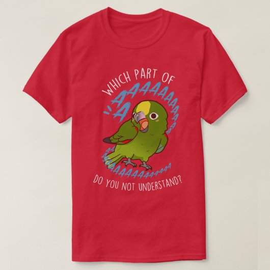 T-shirt Parrot Aaaa Amazon couronné de jaune (Design devant)