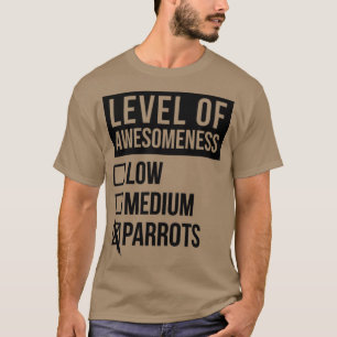T-shirt Parrot Amusant Art Niveau De Perroquets