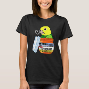 T-shirt Parrot Antidépresseur Ier à double tête jaune